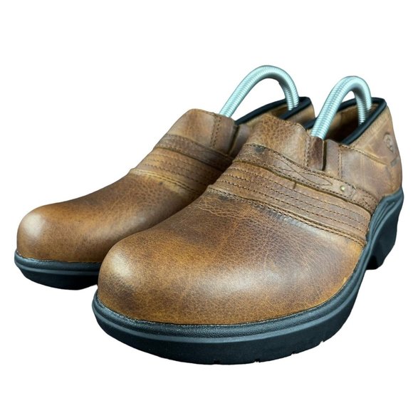 Ariat Safety Clog Steel Toe Golden Brown Slip On Shoes 10002367 Womens Sz 6-11 B - Picture 6 of 9
